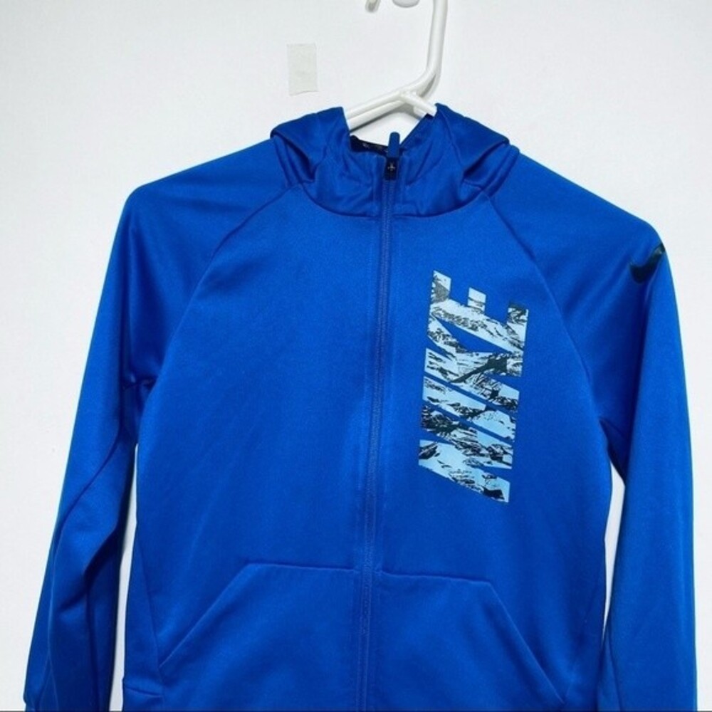 Nike Hooded Full Zip Dry Fit Sweatshirt in Blue M - Picture 4 of 10